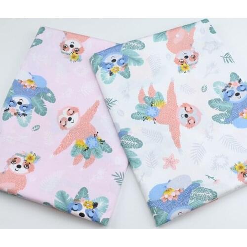 Cartoon Cotton Fabric Print Birds Pattern Fabric For Bedding P13