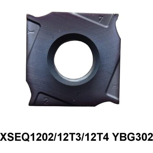 Original Carbide Inserts XSEQ1202 YBG302 XSEQ 1202 Milling Lathe Cutter 10pcs process Steel and Stainless CNC Tools