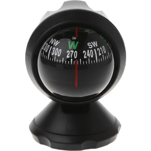 Mini Car Compass Flexible Navigation Dashboard Auto Ball Cup Vehicle Adhesive