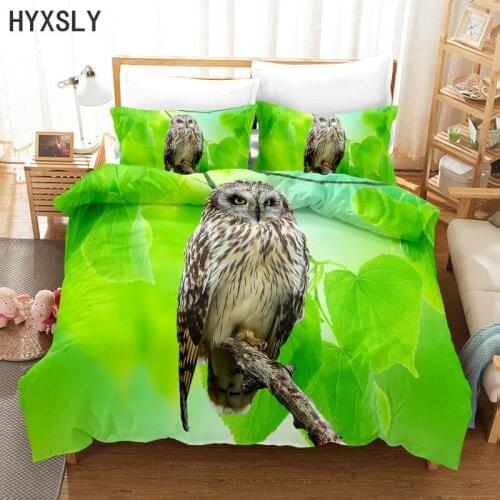 Bedding Set Owl Animal Design Duvet Cover Bed Linen Queen King Size Bedclothes Comforter Quilt US/UK/AU/EU Size 3d Home Textiles