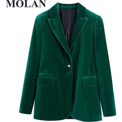 Женские бархатные пиджаки MOLAN China At AliExpress
