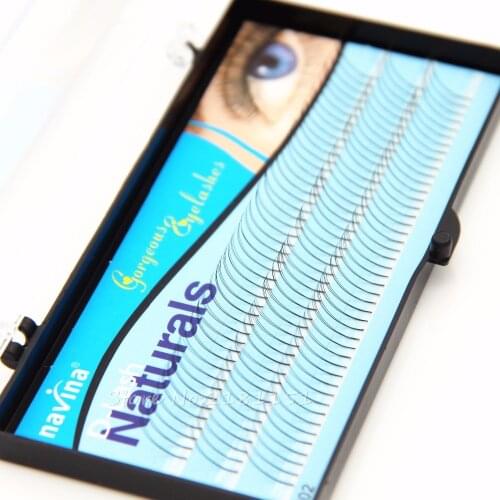 Navina 135 strips 8mm/10mm/12mm Natural Soft False Eyelash Extension Deluxe Lashes VOLUME Flase Eyelashes Fans