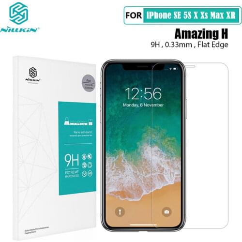Tempered Glassfor iPhone XR X Xs Max 11 Pro Max 12 Mini Nillkin H 0.33MM Screen Protector For iPhone 12 Pro Max Glass
