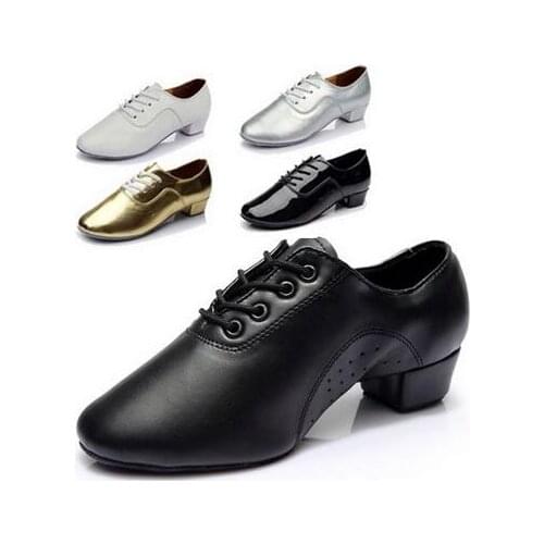 New 2017 Free Shipping New Arrival Brand New Style Men Ballroom Latin Tango Dance Shoes High Heel Sales Black White Silver Gold