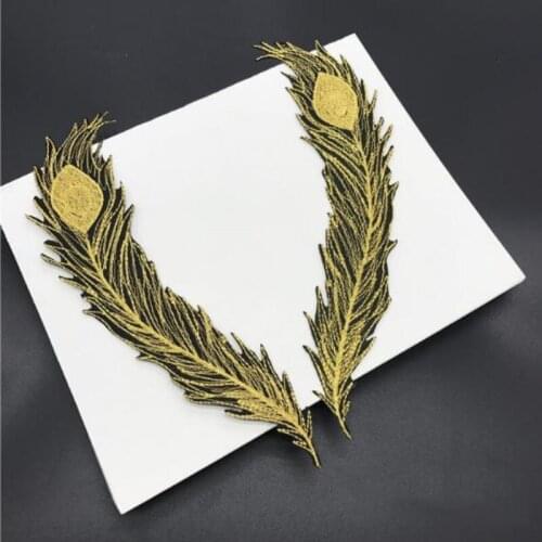 Wholesale 20pcs 23*5CM Embroidered Sewing On Patch Iron-On Patch Stickers For Clothes Sewing Fabric Applique Supplies YH64