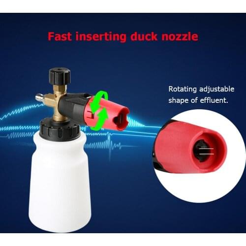 800ml Car Wash Foam Gun Pressure Washer Snow Foam Lance 1/4 Quick Connector Foam Concentration Adjustment + Increase