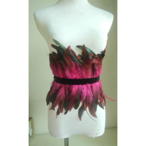 Reversible feather belt waistband #BLT17001