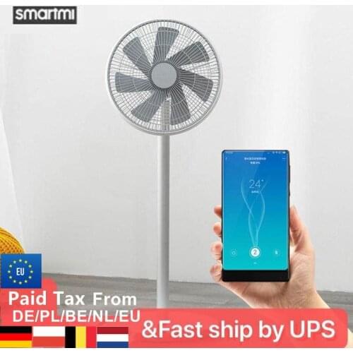 Smartmi Floor Fan 2S Wind 4 Cooling Fan Rotating Electric Rechargeable Fan 2 Phone App Remote Control Natural Wind Fans