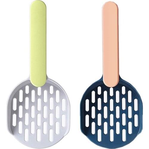 Practical 2 Pcs Cat Litter Scoop Scooper Deep Shovel with Long Handle Cat Scooper Sifter Fit, Pet Cat Accessories Supplies