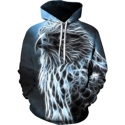 Animal eagle bear wolf hoodies mens 3d print funny streetwear Sweatshirt Fashion autumn Men hip-hop clothing hoodie oversized