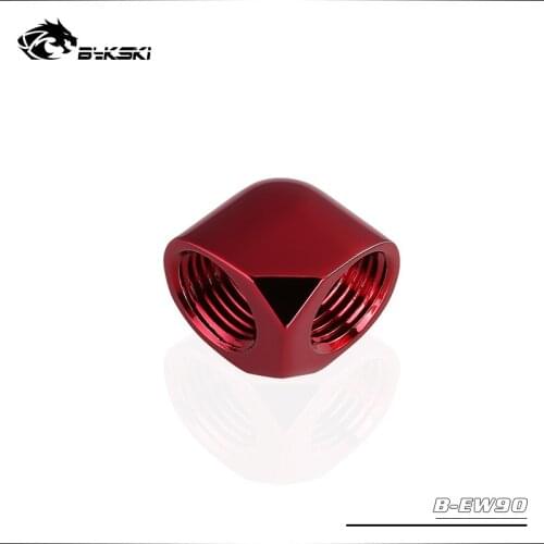 Bykski Angle 90 Fitting Double Female G1/4'' 90 Degree Connector Metal Fitting use for Water Cooling elbow G1 / 4 thread B-EW90