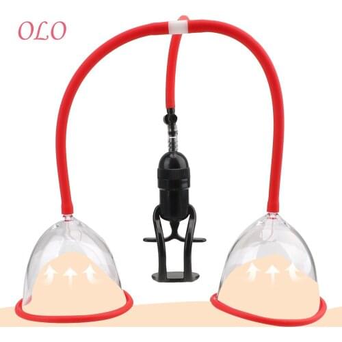 OLO Flirting Climax Vacuum Breast Massage Breast Stimulation Pump Bondage Removable Manual Breast Pump Masturbation Flirted Toy