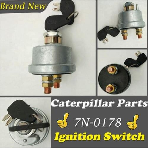 For Caterpillar Excavator Ignition Switch Assembly Disconnect with 2 Keys 7N0718 7N-0718 for CAT312 315 320 322 325 330 345