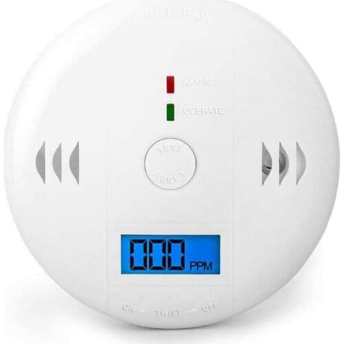 High Sensitive Digital LCD Backlight Carbon Monoxide 85dB Alarm Detector Tester CO Gas Sensor Alarm for Home Security Safety