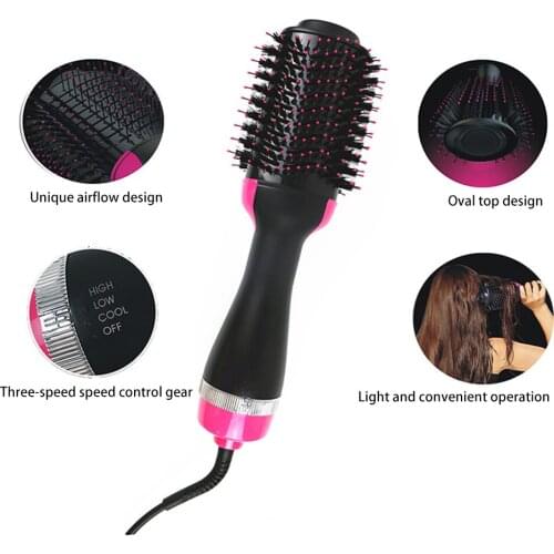 1Pc Convenient Multifunction Salon Hair Dryer Volume Straight Dual-use Electric Comb Hairdressing Hair Styling curler Volumer