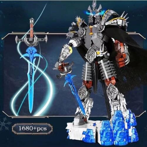 2021 New Game WOW Movie War of Toys The Warcrafted Lich Model King Iron Knight Robot Building Blocks Bricks Toys Kid Gift
