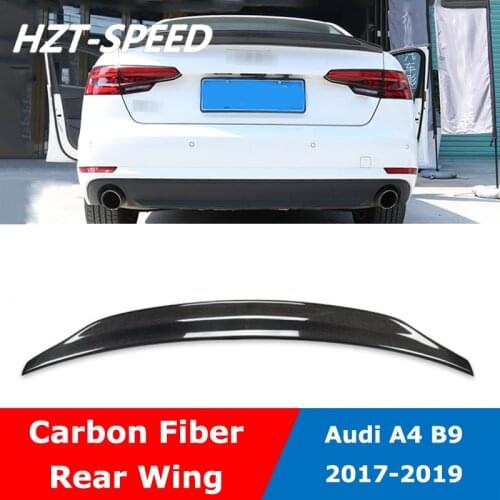 A4 B9 B Type Carbon Fiber Rear Tail Trunk Spoiler Wing For Audi A4 B9 Car Styling 2017-2019