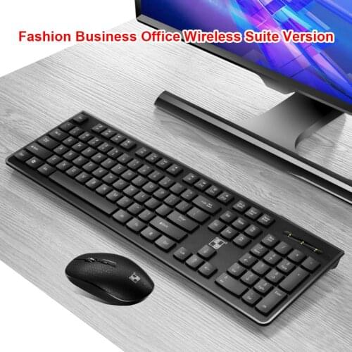 2.4G LX710 Wireless Keyboard + Mouse for Desktop Computer Notebook Combo Splashproof Set for Windows OS Ergonomics Keyboards