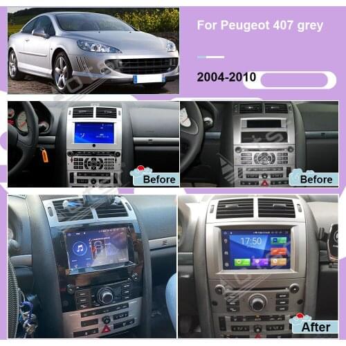 Carplay Multimedia Auto Stereo Android 10 Player For Peugeot 407 2005 2006 2007 2008 2009 2010 GPS Navi Radio Receiver Head Unit