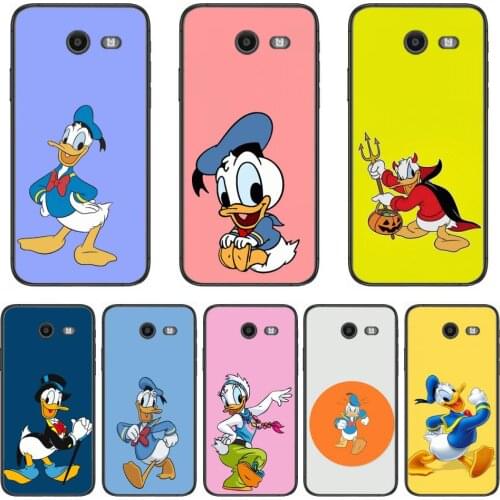 Phone Case Disney Duck Donald Phone Case Hull For Samsung Galaxy J 4 3 5 6 7 8 EU 2018 Plus 2017 Black Shell Art Cell Cover TP