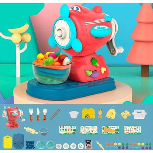 Kids DIY Playdough Sets for Toddlers with Tools Noodle Maker Noodle Machine and Biscuit Molds Toy for Kids Boys Girls