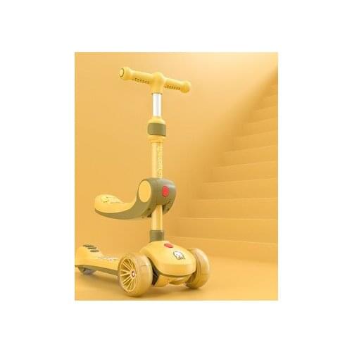 Childrens scooter can sit and ride on one foot sliding sliding folding 8 girls 6 babies 1-3 years old beginners