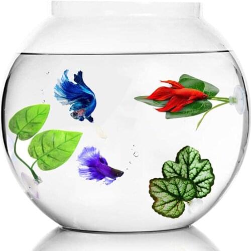Artificial Aquarium Betta Fish Leaf Pad Fish Tank Decoration Betta Fish Rest Spawning Hide Sleeping Ornamental Plant Hammock Toy