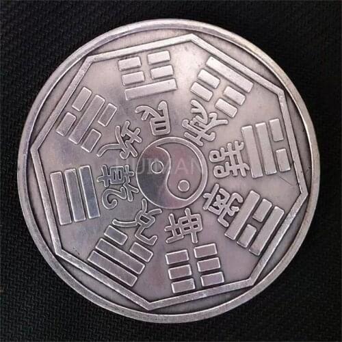 Tai Chi Feng Shui Coin Sun Silver Dollar Coins 8.8cm Souvenir Home Decoration Gifts