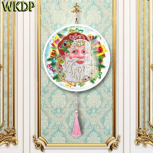 5D DIY Diamond Painting Embroidery Kits With Plastic Frame Rhinestones Christmas New Year Gift Hanging Wall Art Home Decoration