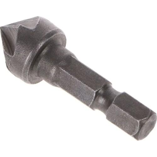 6 Flute Countersink Drill Bit 90 Degree Point Angle Chamfer Cutting Woodworking Tool E56C