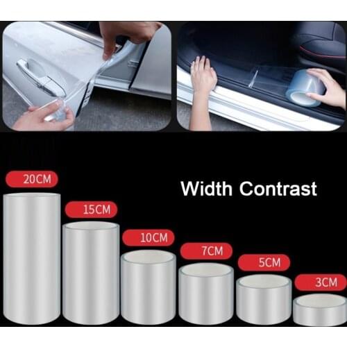 Car Door Protector Stickers Anti Scratch Transparent Nano Tape Auto Trunk Sill Scuff Protector Film Door Edge Protective