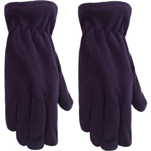 New Fleece Plush Gloves 8 Colors Solid Color Wrist Full Finger Gloves Fashion Winter Ladies Fashion Ladies Warm Gloves