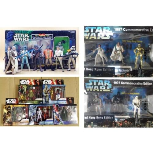 Hasbro Genuine STAR WARS C-3PO and R2-D2 Prince Xizor Darth Vader Joints Movable Action Figure Ornament Toys