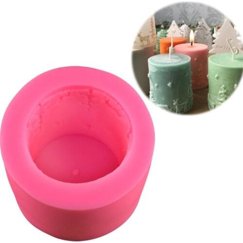 DIY Christmas candle mold, Christmas elk and other shapes, aromatherapy plaster mold, cake decoration mold, silicone