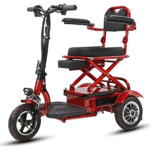 Portable Electric Scooter Tricycle For Elderly/Disabled Electric Bicycles 350W 48V Foldabe Electric E Bike Scooter