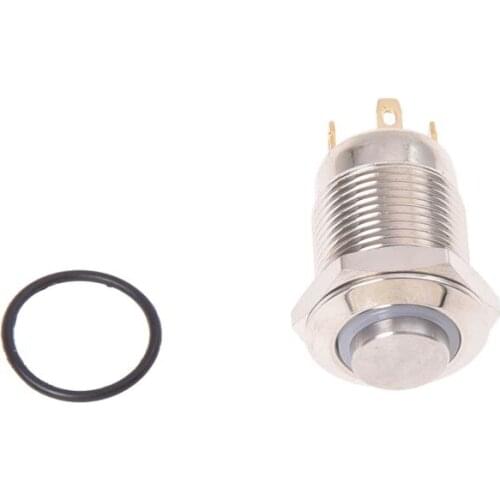 Promotion! 3V Push Button Switch Doorbell Button Blue LED 12 mm Silver