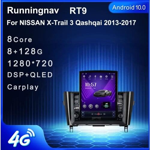 Runningnav For NISSAN X-Trail 3 Qashqai 2013-2017 Tesla Type Android Car Radio Multimedia Video Player Navigation GPS