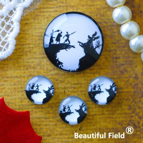 12mm 25mm 14mm 16mm 18mm 20mm Photo Glass Cabochons Round Cameo Set Handmade Settings Stone Magic MLU1036