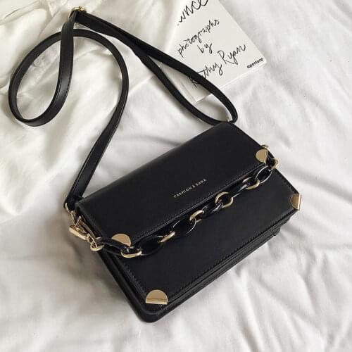 Shoulder Bag Female Handbag Purse Crossbody Bag Women Bag Backpack Chain Fashion 2021 New Trend PU Leather Simple Contrast Color