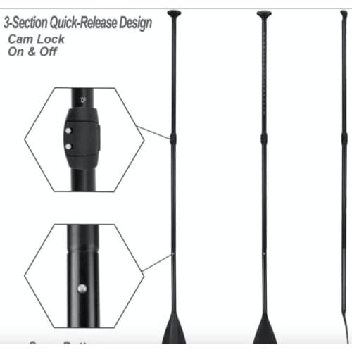 Aluminum alloy three-section double-headed paddle SUP board inflatable racing paddle kayak inflatable boat paddle retractable