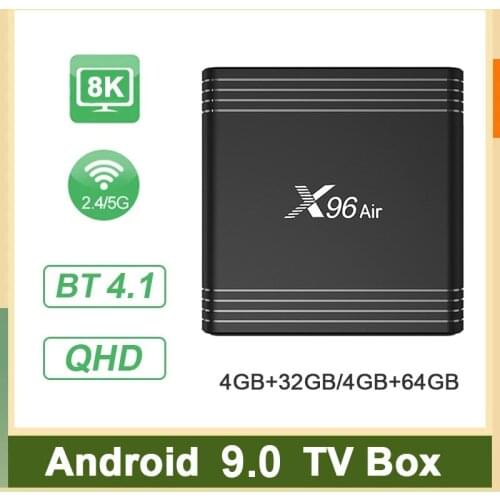 X96 Air IPTV BOX QHDTV 4GB 64GB 32GB S905X3 Quad-Core 2.4G/5G WIFI BT HDR Media Player 8K Android TV BOX qhdtv iptv box X96 Air