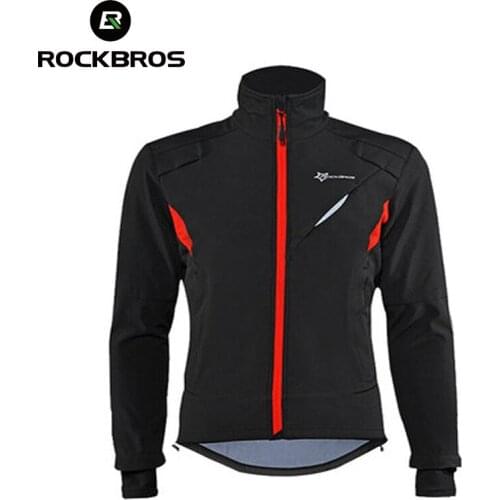 ROCKBROS Cycling Jacket Winter Windproof Water Repellet Reflective Jacket Warm Mountain Bike Lengthen Cuff Men Women Jacket