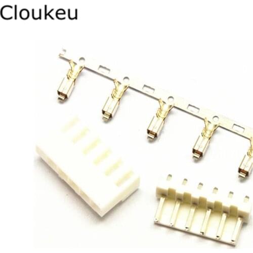 VH3.96 6P Straight pin Connecting terminal VH 3.96mm 6Pin Connector Plug+Socket+Metal reed 10Sets