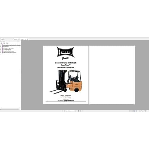 Landoll Bendi Forklift Full Collection Manuals DVD PDF