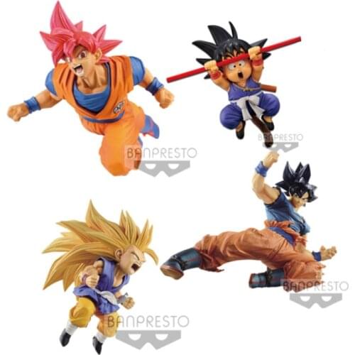 10cm-15cm BANDAI Dragon Ball figures Anime characters Super Saiyan FES Son Goku Action PVC Collection Model Toy Anime Figure Toy