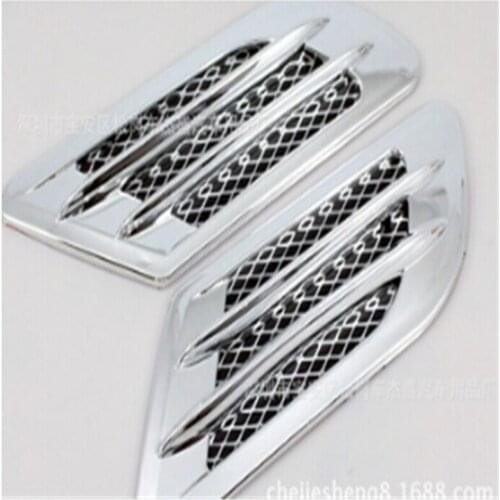 3D Car Shark Gill Simulation Air Flow Intake Vent Side Fender Sticker False Vent Decoration Collision Protection Car Stickers