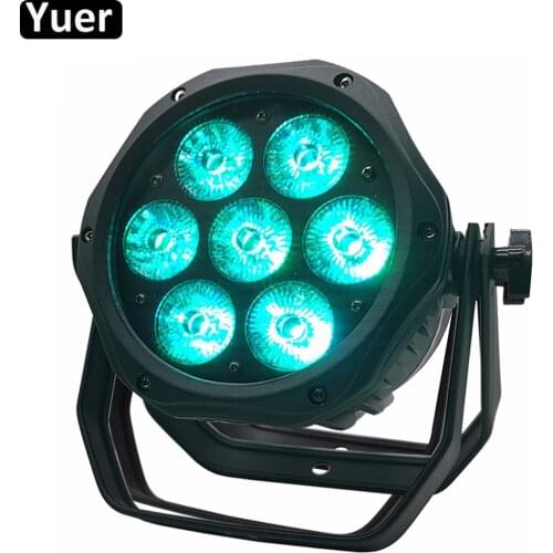 4Pcs/Lot 7x18W RGBWA UV 6IN1 LED Outdoor Waterproof Beam Light Stage Effect Light For DJ Disco Park Bar Club Party Par Light