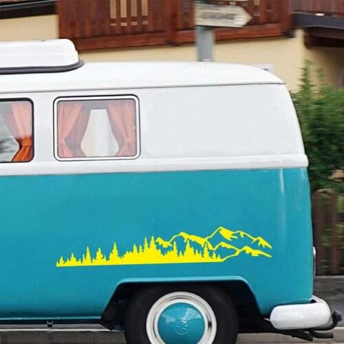 5 Colors Vinyl Car Stickers Mountain Trees Styling Auto Stickers Protection Car Door Window Decoration Decal Personality Sticker