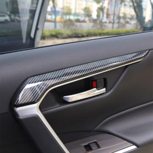 Car ABS Inside Hand Door Wire Frame Decorative Contour For Toyota Rav4 Rav 4 2019 2020