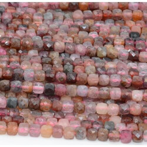 Natural Simple Quality Multiple Color Spinel Irregular Faceted Cube Beads 4.2mm-4.5mm